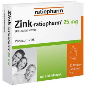 ZINK-RATIOPHARM 25 mg Brausetabletten